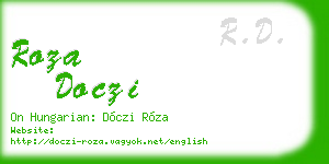 roza doczi business card